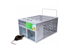 Trampa para ratones, puerta doble, continua, repelente de plagas, diseño multifuncional en capas, reutilizable, jaula humanitaria para animales pequeños.