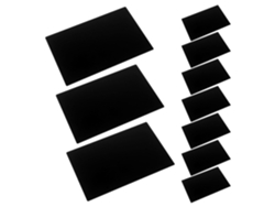 Placas Ciegas De Aluminio De 150x100 Mm (10 Unidades), Color Negro (mm), Unidades, Mm