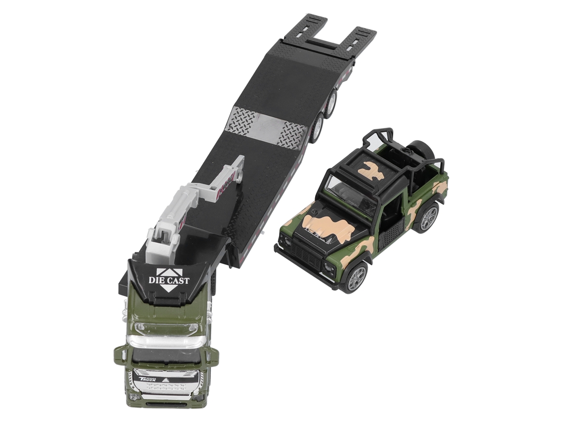Ats-set De Juguetes De Camiones Militares De Carretera Off-road Simulados Para Niños (verde Militar)