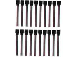 Conectores Para Tiras De Luces Led (40 Unidades), Cable Macho Y Hembra