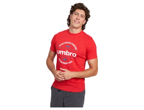 Camiseta de Hombre para Fútbol UMBRO Circular Graphic Rojo (M)