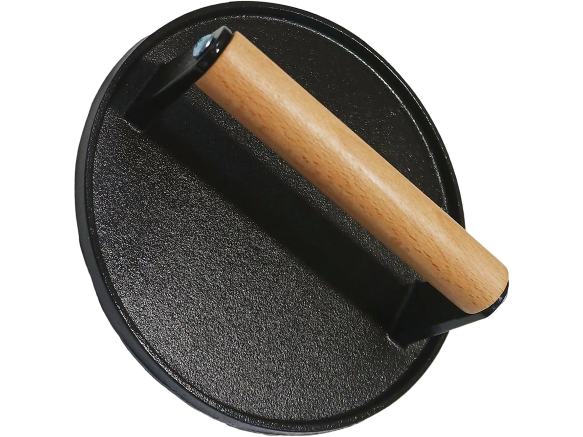 Aplanador De Hamburguesas Moldeador Redondo Metal Antiadherente Para Carne Molida Accesorio Antideslizante Plancha Jard