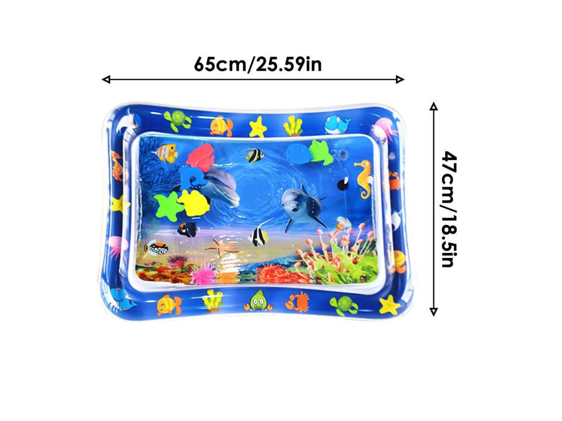 Colchón De Agua Inflable Para Bebé, Alfombra De Juegos, Tiempo Boca Abajo, Verano Con Peces