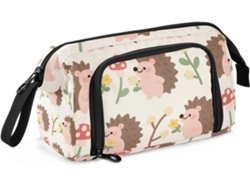 Besportble Estuche De Gran Capacidad Con Compartimento Para Niñas Y Erizo 24 X 9,5 X 15 Cm