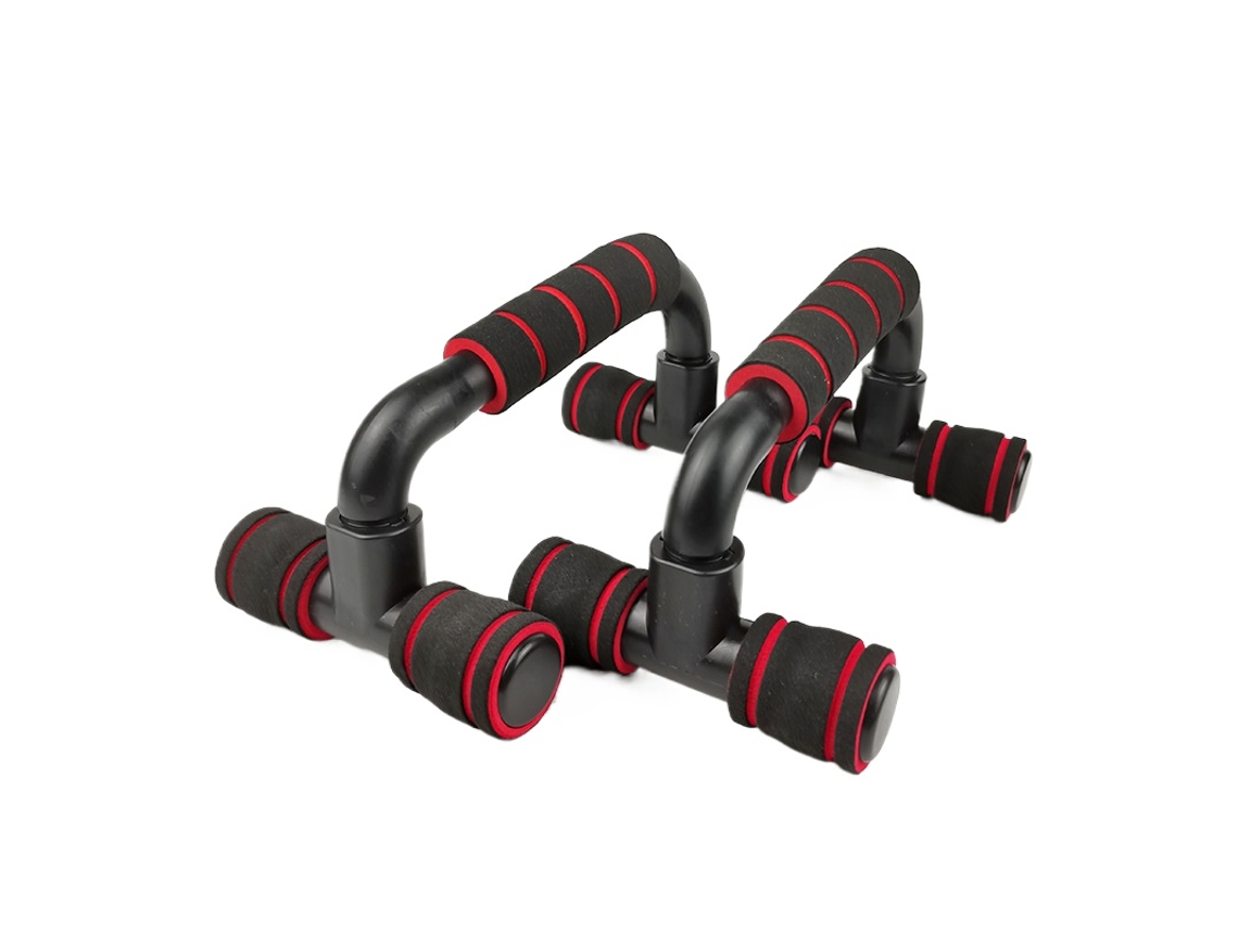 Rack de flexiones, entrenamiento de músculos del pecho con mango de espuma, entrenamiento de fuerza para flexiones Mdug (rojo F)