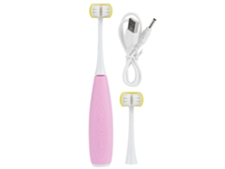 Cepillo De Dientes Eléctrico Infantil Con 3 Caras, Sónico, Usb, Recargable, Ipx7, Con 5 Modos, Rosa.