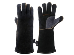 2026da-guantes Resistentes Al Calor Y Fuego De Cuero Con Costura Kevlar Para Horno Barbacoa Soldadura Estufa Chimenea 14 Pulgadas