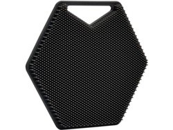 Accesorio De Baño De Silicona Exfoliante Y De Limpieza Profunda Con Cerdas Personalizadas Y Mango Ergonómico - Negro