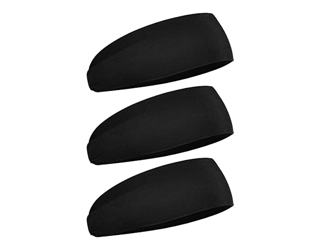 2026-3 Pares De Cintas De Deporte Negras Unisex Para Correr, Ciclismo Y Fitness Al Aire Libre