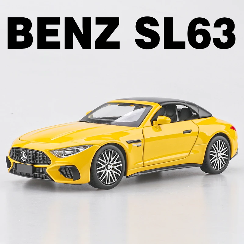 (amarelo) Miniatura De Carro Supercarro Em Escala 1:24, Feita De Metal Fundido, Com Efeitos Sonoros E De Luz.