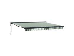 Maison Exclusive - Toldo Retráctil Verde Y Blanco 400 X 300 X 165 Cm Tela Y Metal