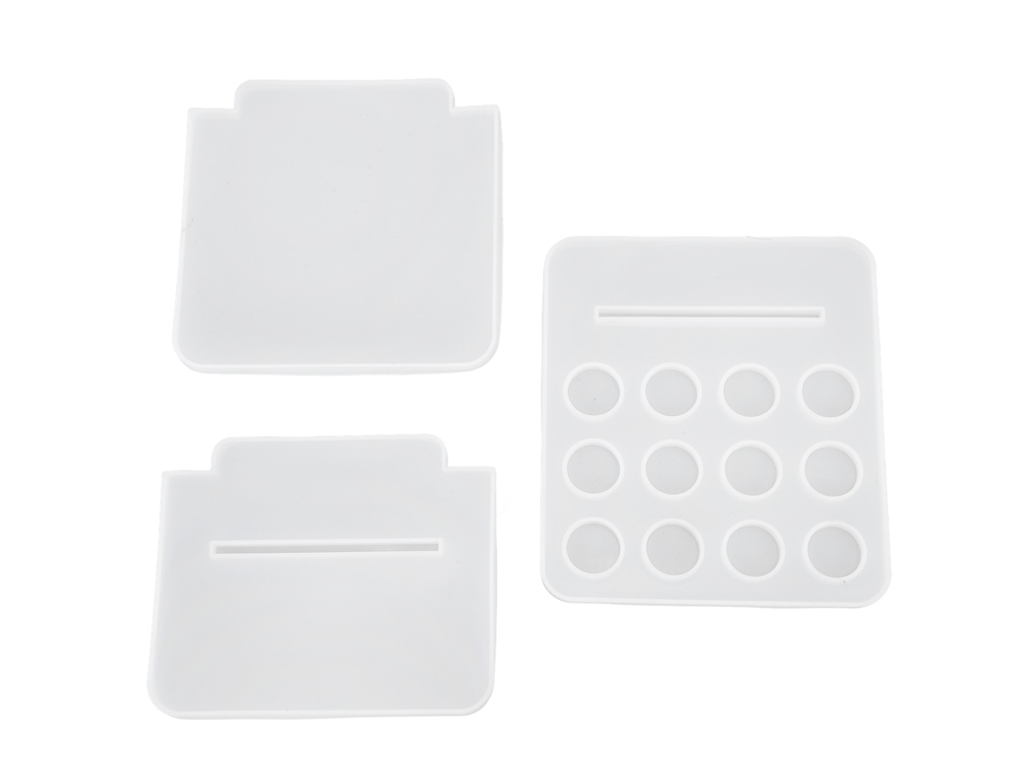 3 Moldes De Silicona Reutilizables Para Estantes De Aceite, Ideales Para Almacenar Y Exhibir Resina Epoxi Casera.