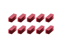 2026as-10 Piezas Disipador de calor de aluminio 40x16x16mm Kit radiador Refrigerador térmico Rojo