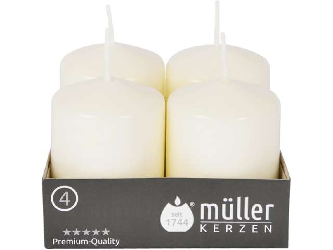 Conjunto 4 Velas Taco Müller 62/48Mm   Beige