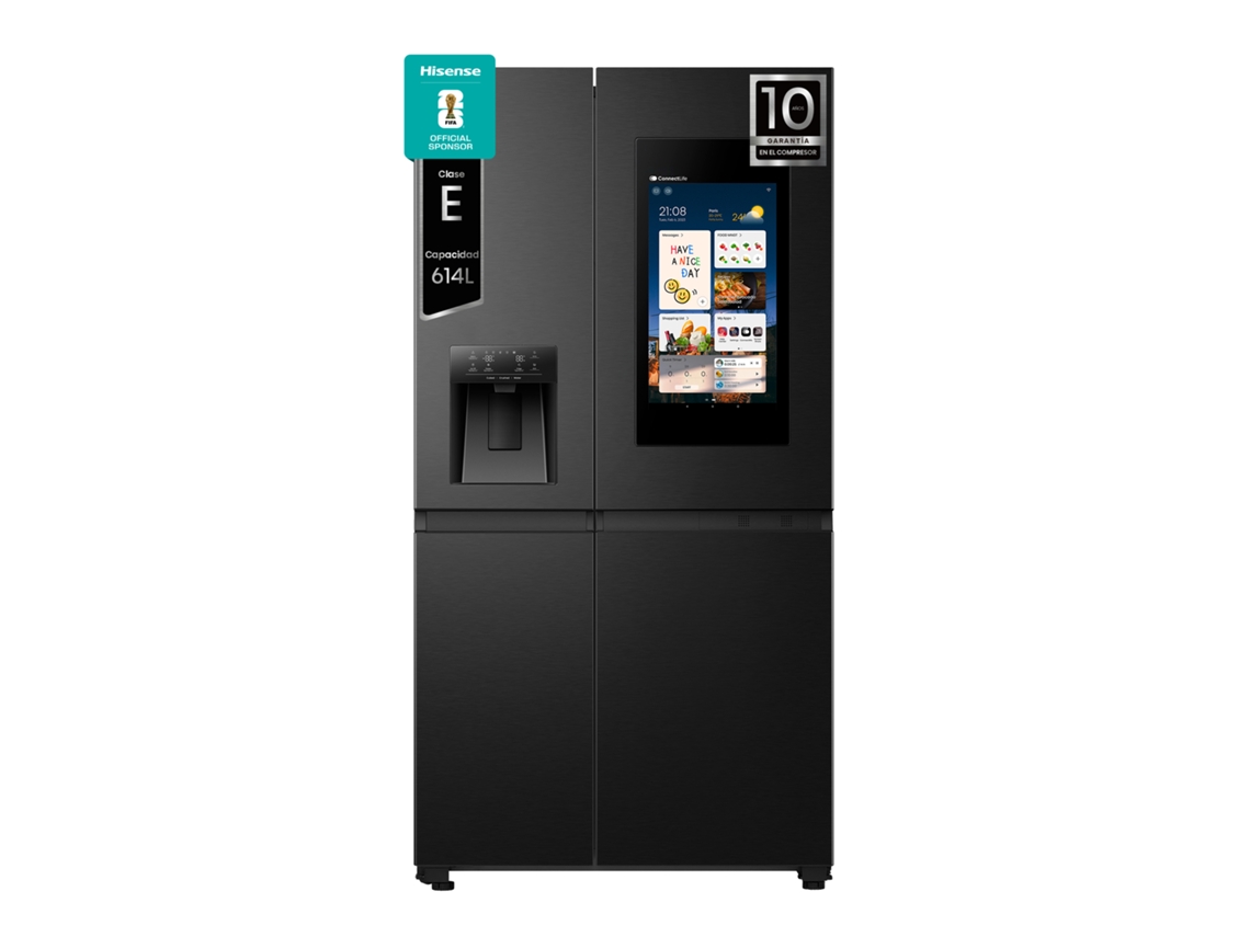 Frigorífico Americano HISENSE RS9P628GPFE (No Frost - 179.5 cm - 614 L - Negro)