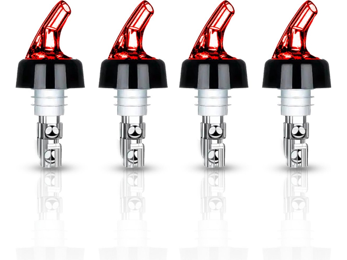 Botella Vertido Precision 4 Piezas 40ml Bola, Para Industria Hotelera, Rojo