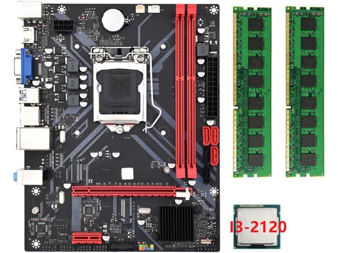Placa Base De Escritorio B85m Vhl + Cpu I3 2120 + 2 X 8 Gb De Ram Ddr3 1600 Mhz