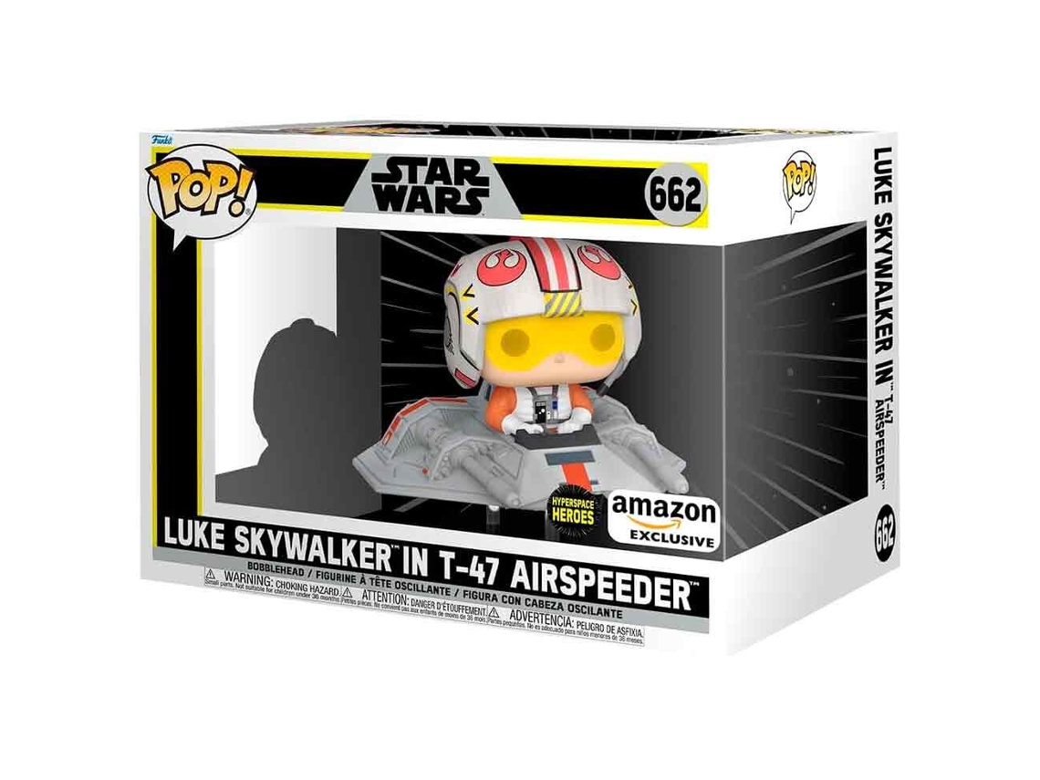 Figura de Luke Skywalker de Star Wars de Pop Rides en T-47 Airspeeder exclusiva B.active