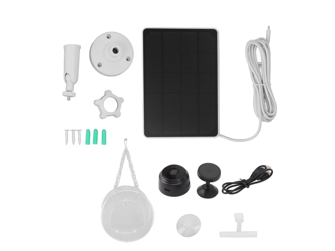 Comedero Inteligente Para Pájaros Con Cámara Hd, 3,3 W, Panel Solar, Monitorización En Tiempo Real, Para Uso En Exteriores.