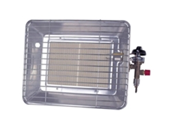 Sistema de calefacción por infrarrojos para construcción Rothenberger de 4200 W con regulador de presión y manguera baja, color gris