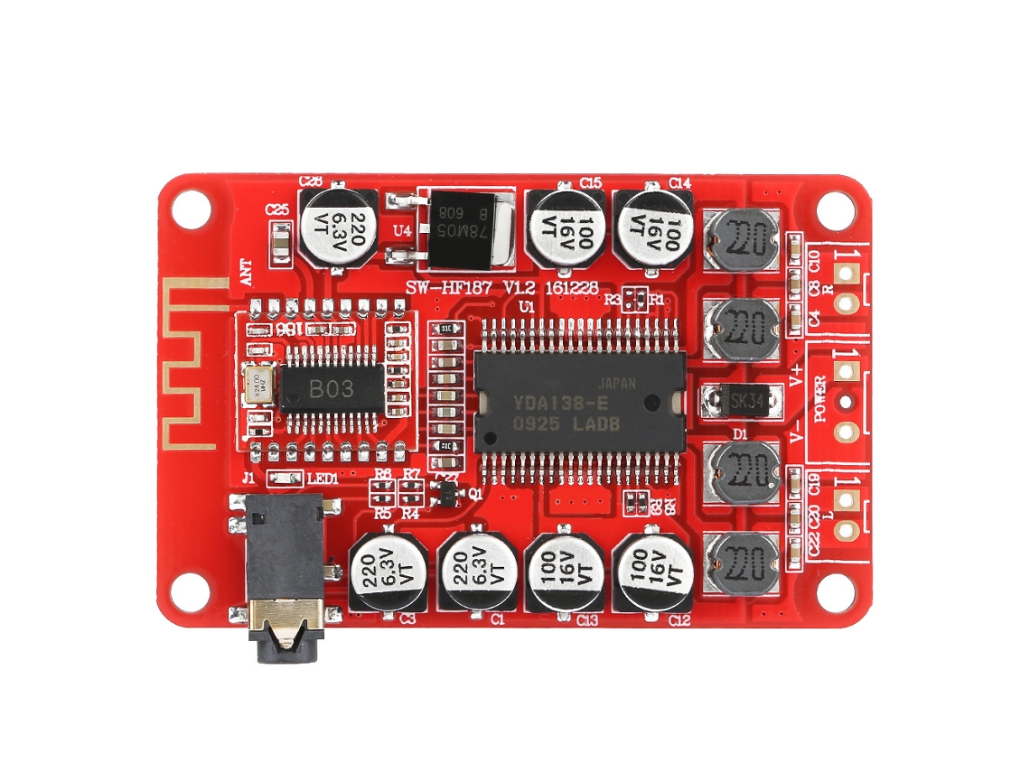 Módulo Amplificador De Audio Digital Bluetooth De 2 Canales, Clase D, 4-10 Ohmios, Yda138