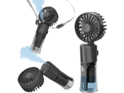 Ventilador Portátil Multifuncional Con Pulverizador - 1500 Mah - 4 Velocidades Ajustables