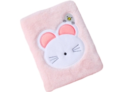 Cuaderno De Peluche Para Niñas, Diario De Peluche De Ratón Rosa