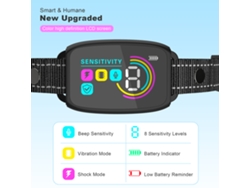 Collar antiladridos para perros con sonido, vibración y descargas eléctricas, IP67 y batería de 15 días de duración.