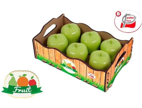 MuÁÂÁÂÁÂÁ±eca PALAU Caja Madera Con 6 Manzanas 24,5 X 15,5 X 9 Cm (Edad MÁÂÁÂÁÂÁ nima: 3 AÁÂÁÂÁÂÁ±os)