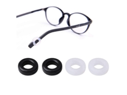 10 pares de ganchos redondos de silicona para gafas, antideslizantes, blancos y negros, para gafas Rosewell