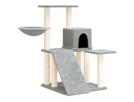 Rascador Para Gatos VIDAXL Con Postes De Sisal Gris Claro 82 cm
