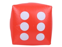 Ats-dado Inflable De Pvc Portátil Para Fiesta Interior Exterior Juguete Suministro De Actividades Rojo