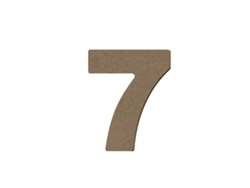 Número 7 de madera MDF para decoración - 8 cm