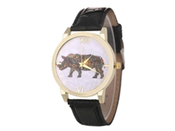 Reloj De Pulsera De Cuarzo Para Mujer, Estilo Casual Elegante, Color Negro.