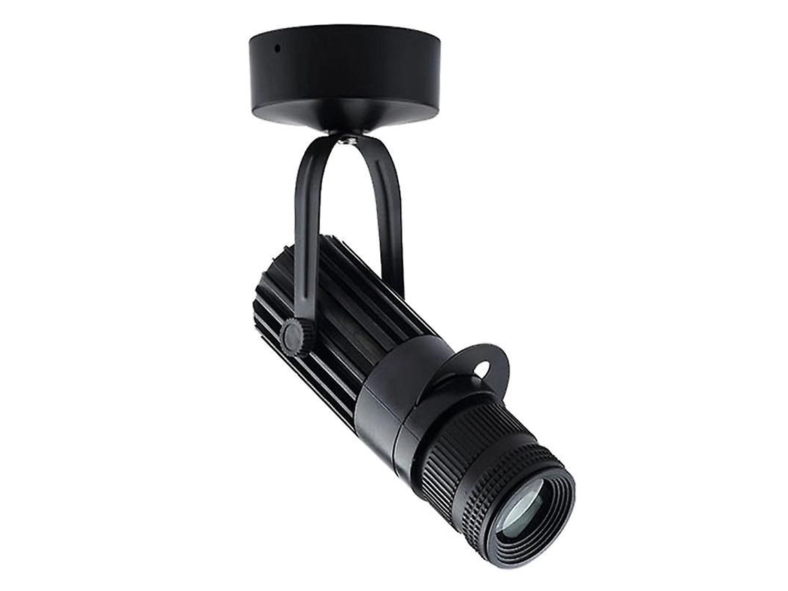 Foco Led De Montaje En Superficie Con Distancia Focal Ajustable, Ideal Para Bares, Restaurantes, Karaokes, Proyectores Y Techos Con Zoom. Acabado En Aluminio Negro. Montaje En Superficie.