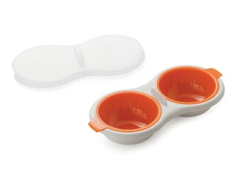 Recipiente para escalfar huevos en el microondas - Naranja