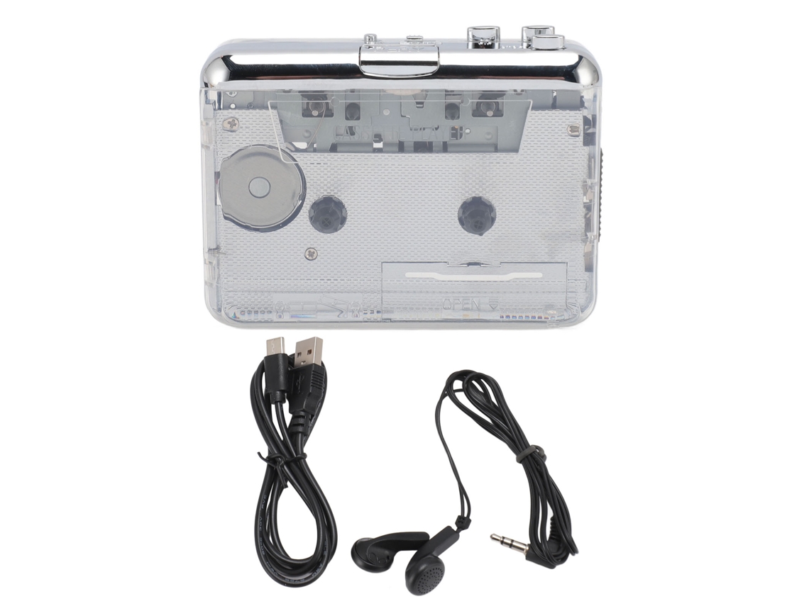 Reproductor De Casete Portátil A Mp3 Con Conector De 3,5 Mm, Sonido Estéreo Multifuncional Para El Hogar, Viajes Y Parques.