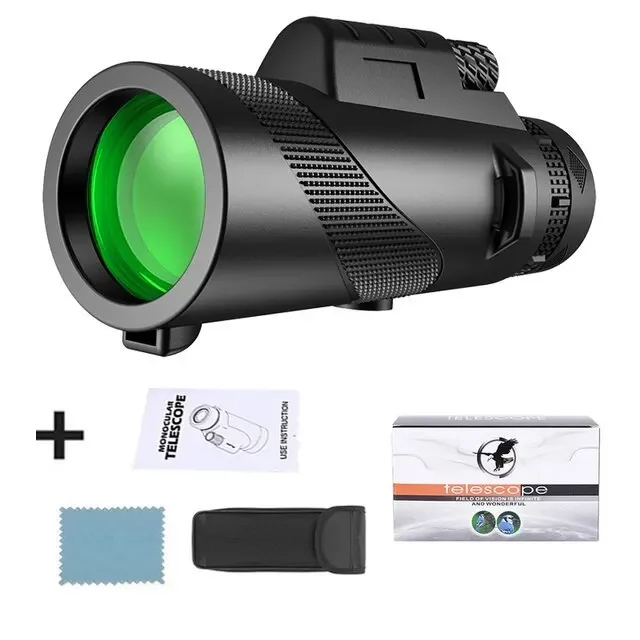 Monocular 80x100 Alcance 50000m Zoom HD Con trípode Clip para teléfono móvil Caza Camping Turismo Modelo 1