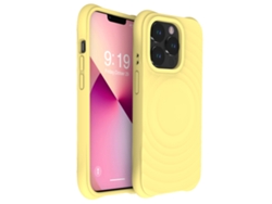 (amarillo, Iphone 13 Pro) Funda Magnética Para Iphone, Cobertura Total Con Silicona Líquida.