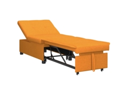 Sofá Cama | Sofá De Salón | Sofá De Descanso Desplegable Amarillo Oscuro 194 X 50 X 82 Cm Tela