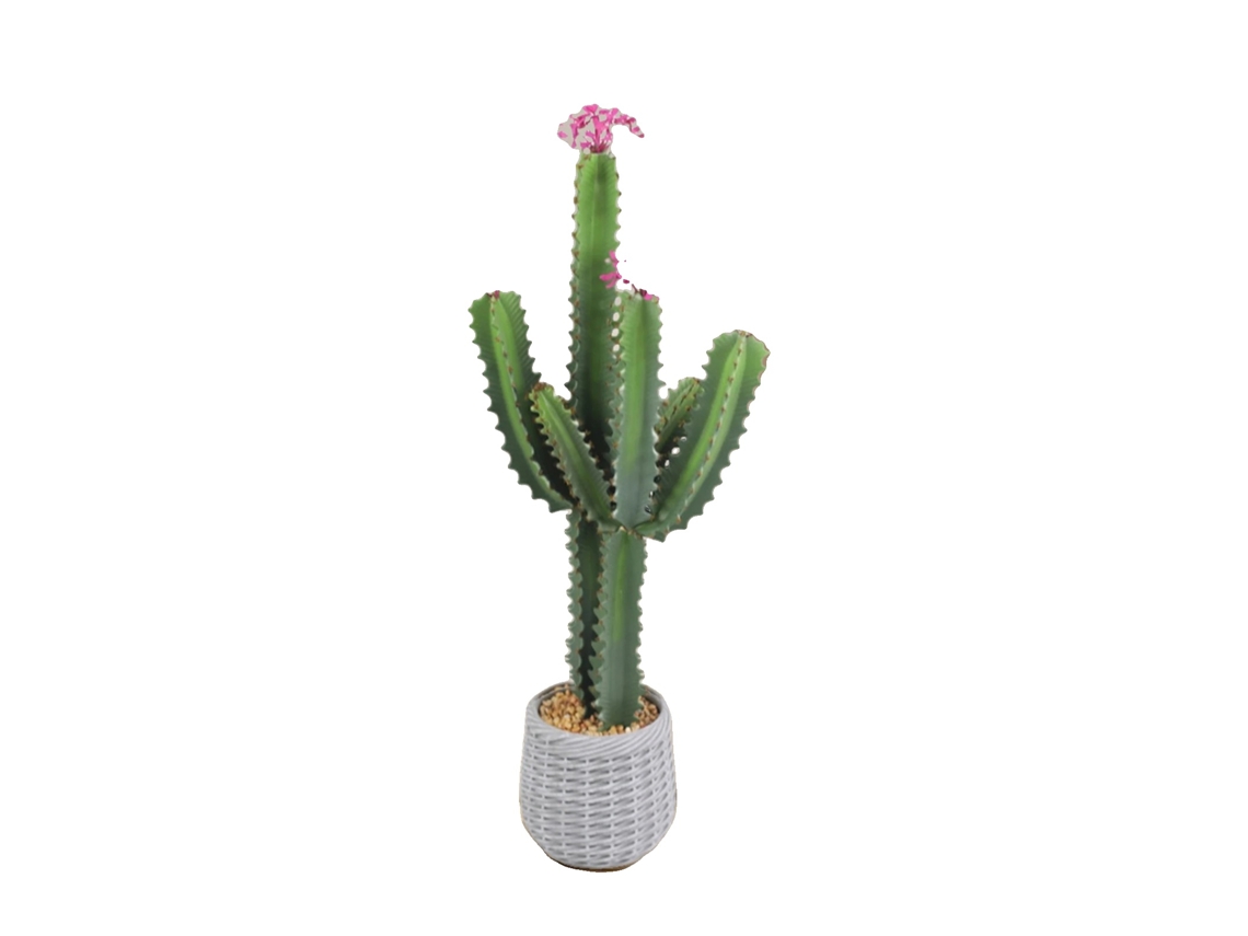 Cactus artificial, material EVA, dimensiones 30 x 20 x 92 cm, uso interior y exterior, ideal para decoración.
