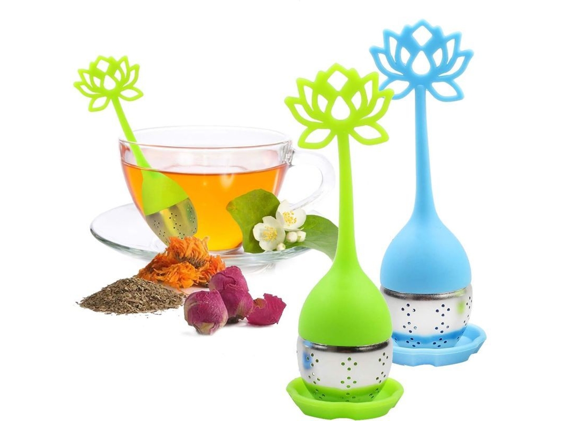 Filtro De Té De Acero Inoxidable (paquete De 2) - Bolas De Té Para Té De Hojas Sueltas Con Plato De Drenaje