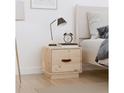 Mesita de Noche 40X34X35 Cm Madera de Pino Maciza