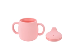 Vaso de silicona de aprendizaje para niños de 280 ml, anticaídas, portátil, con tapa, para bebés y niños.
