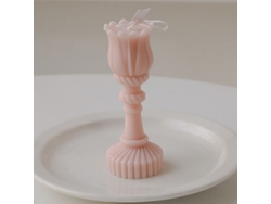 Vela aromática con forma de tulipán rosa para decoración del hogar y regalos