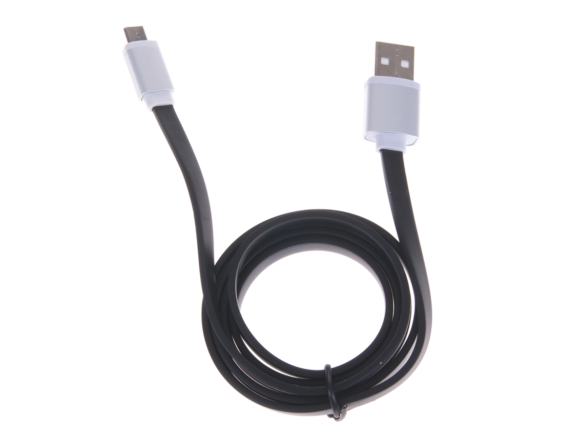 Cable Micro Usb A Usb Negro/plata