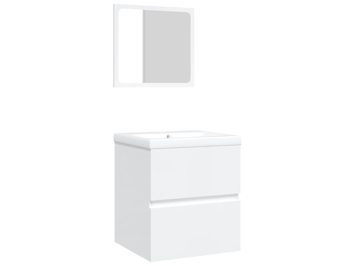 Maison Exclusive - Armario De Lavabo Con Lavamanos Y Espejo Blanco