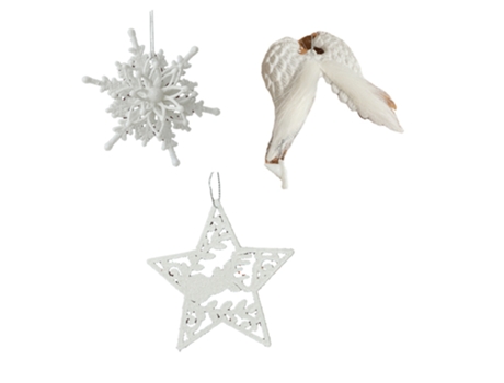 Árbol de Navidad creativo Accesorios de decoración del hogar Copo de nieve Alas de ángel Elk Colgante Adorno, Estilo 4