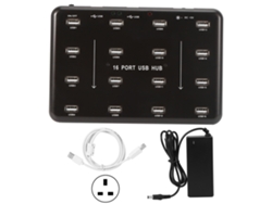 2026velora-hub Industrial Usb2.0 Con 16 Puertos Expander Ultra Velocidad Adaptador De Alimentación 5v 3a 100-240v
