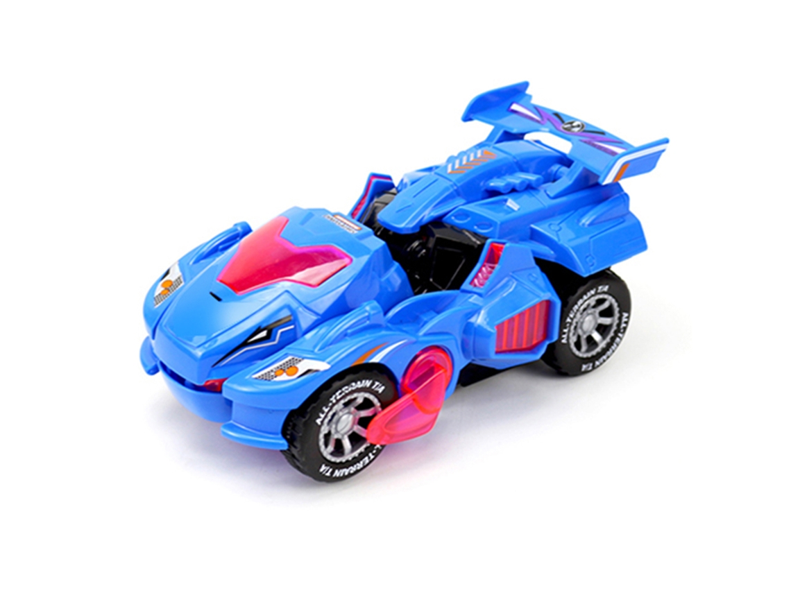 Brinquedo Elétrico Dinossauro Carro Transformável Com Luz E Som Presente Para Crianças Azul